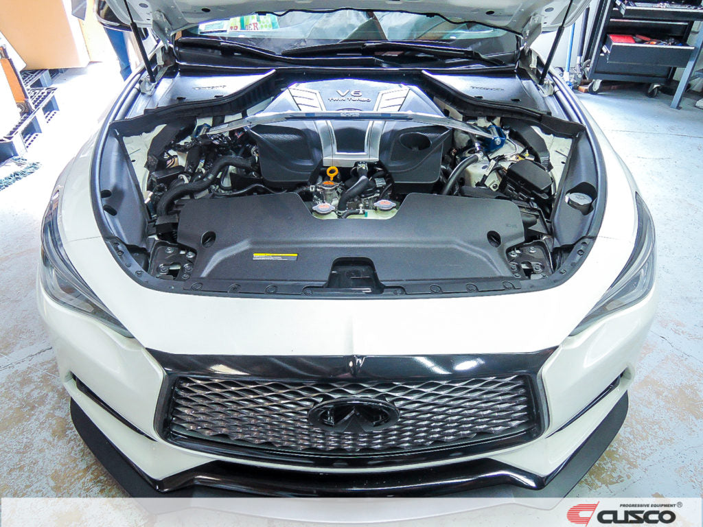 Cusco 288 540 A Strut Bar on Q50 3.0t Sedan 2016+ and Q60 3.0t Coupe 2017+ DIY Mod